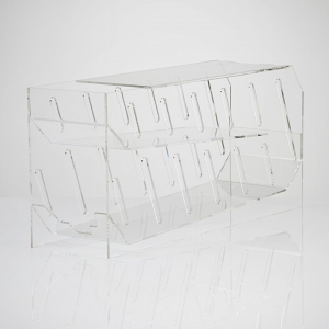 Stackable perspex display rack acrylic can dispenser holder 