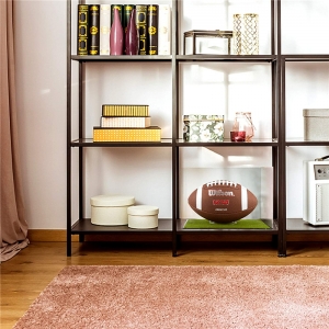 Assemblable Acrylic Football Display Case with Black Base 