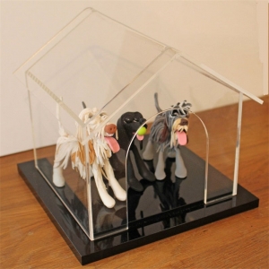Wholesale custom lucite cat house acrylic dog kennel 