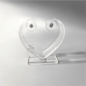 Transparent heart shape acrylic flower vase with stand 