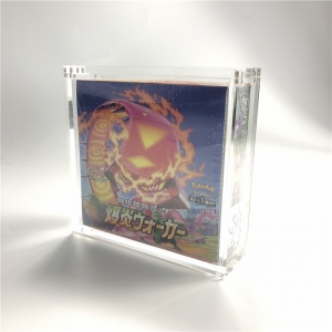 Magnetic lid Japanese Pokemon booster box acrylic case 