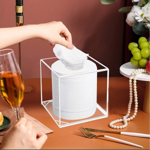 Modern acrylic tissue box for home decoration 