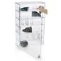 Clear Acrylic Countertop Display Case 5 Shelves Locking Door 