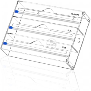 Wholesale large acrylic plastic film wrap dispenser for kitchen drawer 