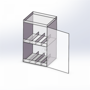 Wholesale clear acrylic e cigarette display cabinet with hinged lid 