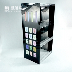Removable sign holder smoke shop large acrylic e cigarette vape display rack 