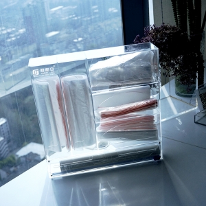 acrylic ziplock bag storage organizer 