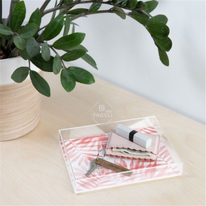 Clear acrylic acrylic breakfast tray display box with insert 