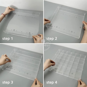 Hinged lid 1:18 scale clear acrylic model car display case 