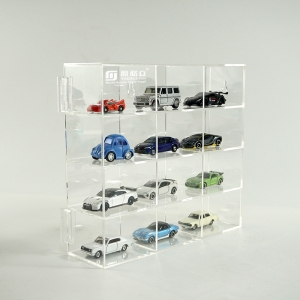 Clear acrylic display case for 1:24 scale Diecast toy model race cars 