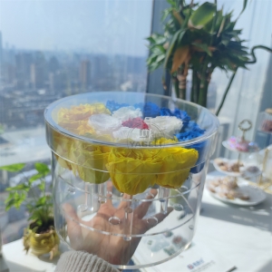 round acrylic flower box