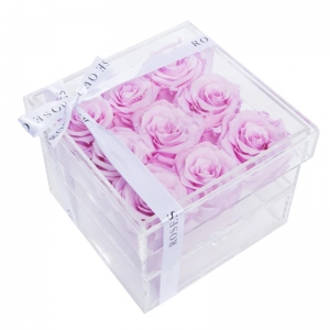 preserved rose acrylic box