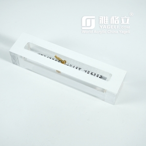 Custom white Jewish lucite acrylic Mezuzah scroll case 