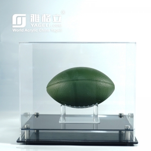 Detachable acrylic rugby football helmet display case 
