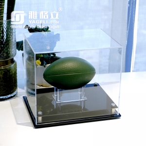 Wholesale clear acrylic mini football basketball display case 