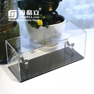 Wholesale clear acrylic lightsaber display box with black base 