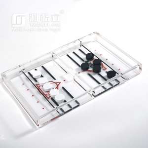 Transparent acrylic foosball winner sling puck game board set 