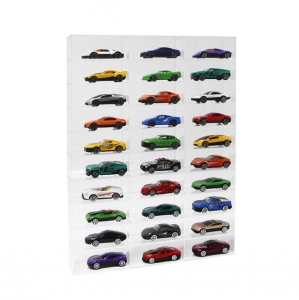 acrylic diecast model car display case with leather base 