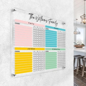 custom magnetic acrylic calendar board 