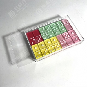 Acrylic Bright Color Domino Set board games 