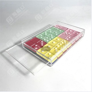 Acrylic Bright Color Domino Set board games 