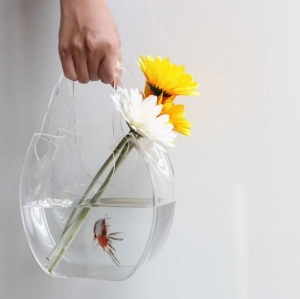 Acrylic Glass Vase Tote Bag Fish Tank 