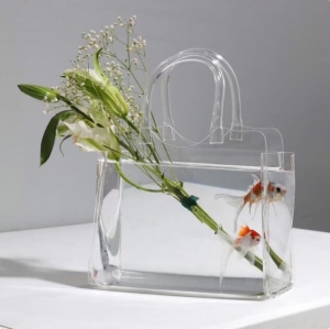 Acrylic Glass Vase Tote Bag Fish Tank 