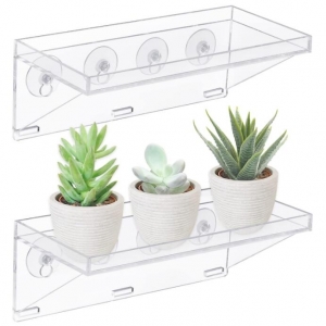 Strong Suction Cup acrylic Window Planter Shelves box 