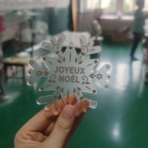 Clear Acrylic Christmas Ornament gifts xmas decoration 