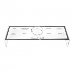 acrylic Lucite Raised Rosh Hashanah Simanim Tray 