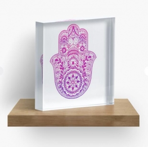 acrylic jewish hand Judaica Wall Art 