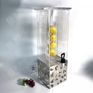 wholesale 2 gal Square Clear Acrylic Beverage Dispenser 