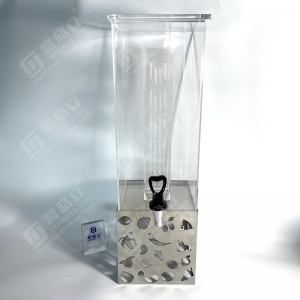 wholesale 2 gal Square Clear Acrylic Beverage Dispenser 