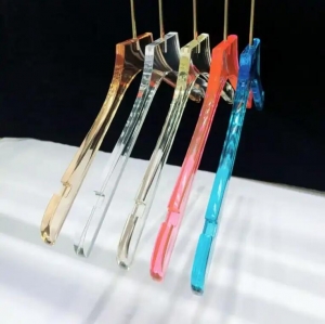 Factory custom clear coat hanger acrylic clothes hanger 