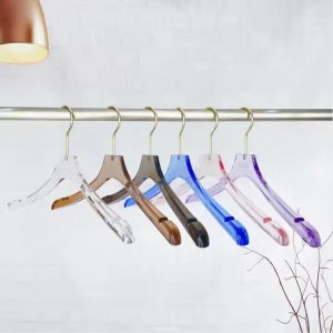 Factory custom clear coat hanger acrylic clothes hanger 