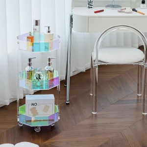 Design Side Table Minimalist Plastic Wheels Floor Coffee Table 