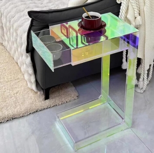 acrylic side table with drawer 