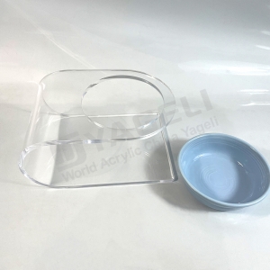 Custom Acrylic Pet Bowl Stand with Bowls Small 