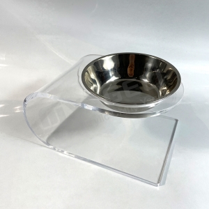 Custom Acrylic Pet Bowl Stand with Bowls Small 