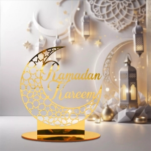 acrylic ramadan mubarak table decoration 