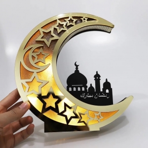 Acrylic Crescent Decoration Eid home 