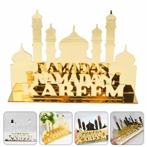 acrylic ramadan mubarak table decoration 