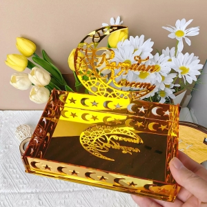 acrylic ramadan karim calligraphy tray 