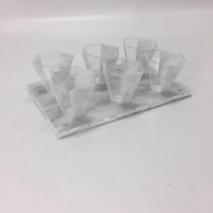 Lucite Acrylic Shot Glass Set For Jewish Gift 