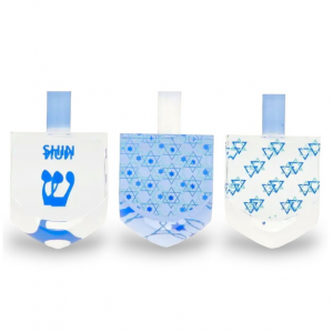Judaica Custom Lucite Acrylic Hanukkah Dreidels 