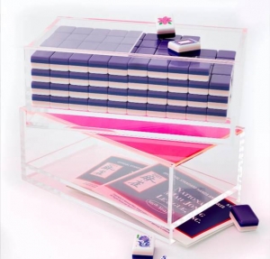 LUCITE MAHJONG TILE DISPLAY BOX 