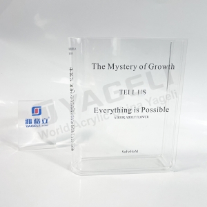 Acrylic Book Shaped Flower Vase 