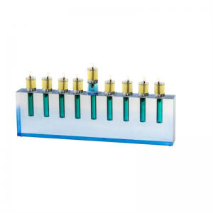 modern lucite menorah