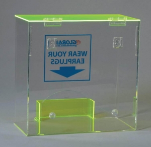 custom acrylic earplug dispenser 