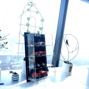 Stackable acrylic model car display storage case 